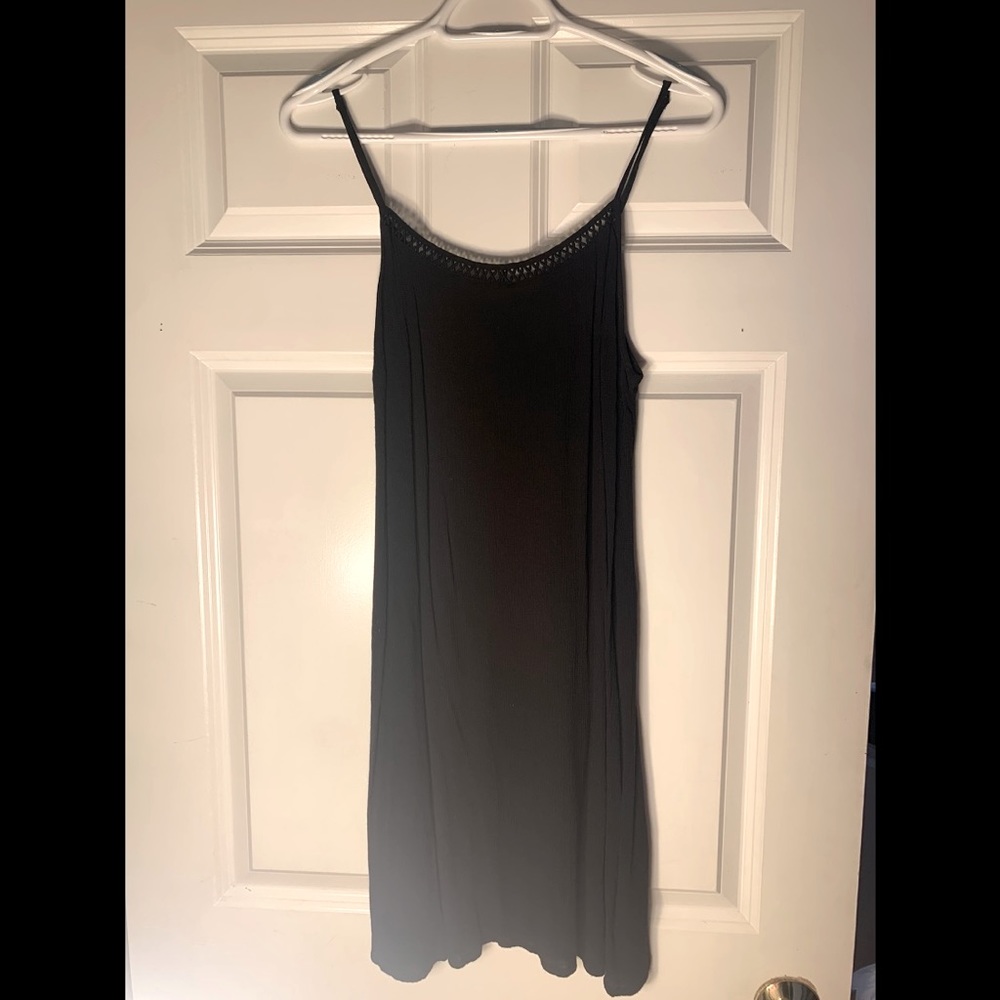 Black spaghetti strap dress
